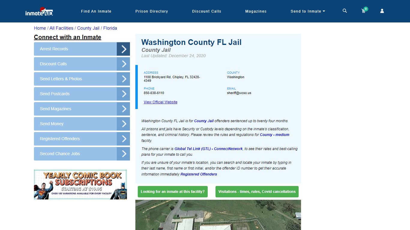 Washington County FL Jail - Inmate Locator - Chipley, FL